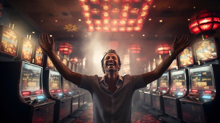 Meja poker di platform teh4d menampilkan kartu pemain, chip, dan dealer profesional